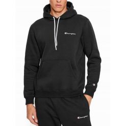 Bluza na co dzień męska CHAMPION z kapturem. Czarne bluzy męskie Champion, na zimę, m, bez wzorów, sportowe, bez ramiączek, z kapturem. Za 289.00 zł.
