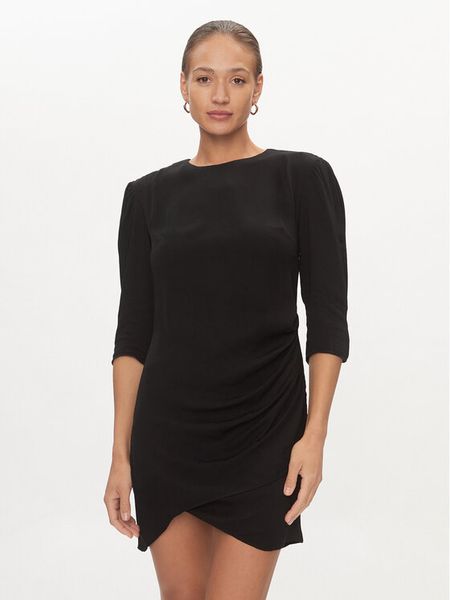 DKNY Sukienka koktajlowa D2A4B345 Czarny Regular Fit. Czarne sukienki damskie DKNY, bez wzorów, z wiskozy, wizytowe, bez kołnierzyka, bez ramiączek. Za 379.99 zł.