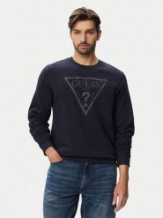 Guess Bluza M6YQ37 K4103 Granatowy Slim Fit. Niebieskie bluzy męskie Guess, m, z aplikacjami, z bawełny, bez ramiączek, bez kaptura. Za 344.99 zł.