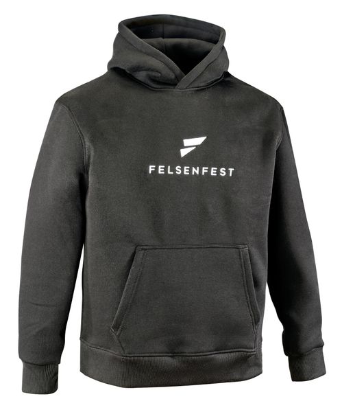 Bluza rozgrzewkowa Slopers. Czarne bluzy damskie FELSENFEST, l, z aplikacjami, z materiału, bez ramiączek, z kapturem. Za 289.99 zł.