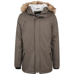 Parka Urban Classic heavy cotton imitation fur. Zielone parki męskie Urban Classics, na zimę, m, bez wzorów, z bawełny, eleganckie, bez kołnierzyka, bez kaptura. Za 607.50 zł.