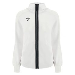 Damska bluza z kapturem full zip Macron Orosei. Białe bluzy damskie Macron, bez wzorów, bez ramiączek, z kapturem. Za 456.00 zł.