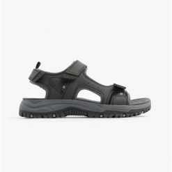 Sandały męskie SKECHERS Prewitt Rigdon. Czarne sandały męskie Skechers, bez wzorów, bez zapięcia. Za 209.99 zł.