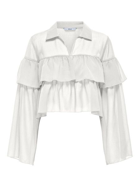 ONLY Bluzka Suzzi 15360661 Biały Regular Fit. Białe bluzki damskie ONLY, s, bez wzorów, z syntetyku, bez kołnierzyka, bez ramiączek. Za 79.99 zł.