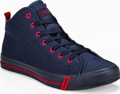Ombre Buty męskie trampki T304 - granatowe 40. Trampki męskie Ombre, bez wzorów, bez zapięcia. Za 169.99 zł.