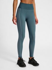 Damskie legginsy bezszwowe Hummel. Brązowe legginsy damskie Hummel, bez wzorów, z materiału. Za 178.10 zł.