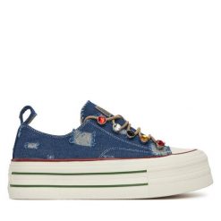 Trampki GOE. Niebieskie trampki i tenisówki damskie GOE, bez wzorów, bez zapięcia. Za 299.99 zł.