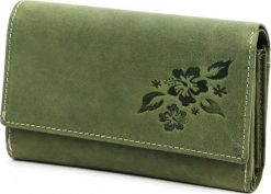 Portfel damski skórzany BLOMST GM011 Zielony. Zielone portfele damskie KEMER. Za 145.24 zł.
