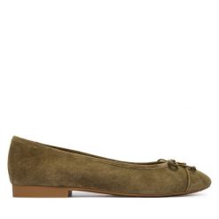 Baleriny MICHAEL Michael Kors. Brązowe balerinki damskie MICHAEL Michael Kors, bez wzorów, bez obcasa, bez zapięcia. Za 609.99 zł.