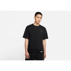 Koszulka sportowa męska Nike Dri-fit Cutoff. Czarne koszulki sportowe męskie Nike, m, bez wzorów, z bawełny, bez ramiączek, na fitness i siłownię, dri-fit (nike). Za 159.00 zł.