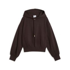 Damska dzianinowa bluza z kapturem HER o luźnym kroju PUMA. Czarne bluzy damskie Puma, l, bez wzorów, z bawełny, sportowe, bez ramiączek, z kapturem. Za 269.00 zł.