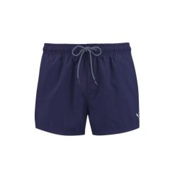 Męski Puma SWIM LOGO. Niebieskie kąpielówki męskie Puma, bez wzorów, sportowe. Za 195.99 zł.