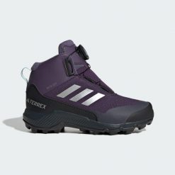 Buty Terrex Winter Mid BOA RAIN.RDY Hiking. Czarne obuwie trekkingowe damskie Adidas, z materiału, bez zapięcia. Za 529.00 zł.