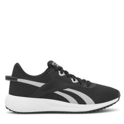 Buty do biegania Reebok. Czarne obuwie sportowe damskie Reebok, bez wzorów, bez zapięcia, do biegania. Za 129.99 zł.