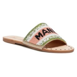 Klapki Manebi. Klapki damskie Manebi, bez wzorów, bez obcasa, bez zapięcia. Za 519.99 zł.