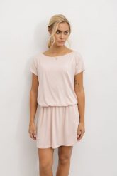 SUKIENKA MAYA MODAL JASNO RÓŻOWA L - Flawless. Czerwone sukienki damskie Flawless, l, bez wzorów, z elastanu, bez kołnierzyka, bez ramiączek. Za 78.00 zł.