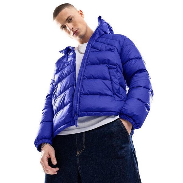 Kurtka puchowa lifestyle męska Siroko Harbor. Niebieskie kurtki męskie SIROKO, m, bez wzorów, z materiału, bez kaptura. W wyprzedaży za 169.99 zł.