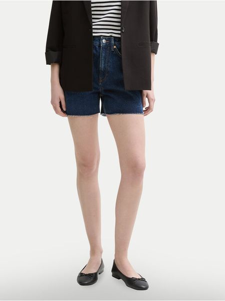 Tom Tailor Denim Szorty jeansowe 1045651 Granatowy Regular Fit. Niebieskie szorty damskie TOM TAILOR DENIM, bez wzorów, z bawełny. Za 179.99 zł.