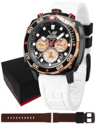 Zegarek męski Vostok Europe VK67-650E721SW biały. Białe zegarki męskie Vostok Europe, bez wzorów. Za 4,523.57 zł.