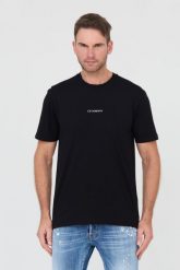 C.P. COMPANY Czarny t-shirts Short Sleeve. Czarne t-shirty męskie C.P. Company, l, bez wzorów, z bawełny, bez kołnierzyka, bez ramiączek. W wyprzedaży za 349.99 zł.