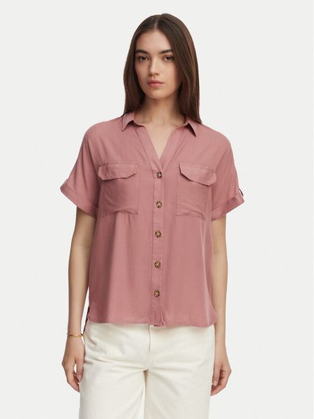 Vero Moda Koszula Bumpy 10310139 Różowy Regular Fit. Czerwone koszule damskie Vero Moda, m, bez wzorów, z wiskozy, bez kołnierzyka, bez ramiączek. Za 90.99 zł.