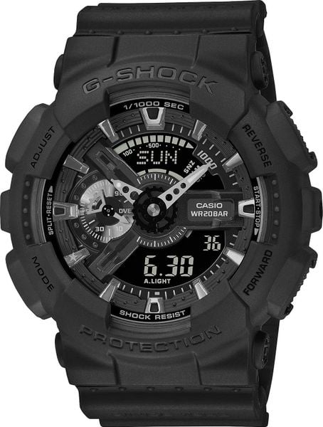 Zegarek sportowy G-SHOCK Casio G-Shock GA-114RE-1AER 200m czarny. Czarne zegarki sportowe G-Shock, bez wzorów. Za 719.00 zł.