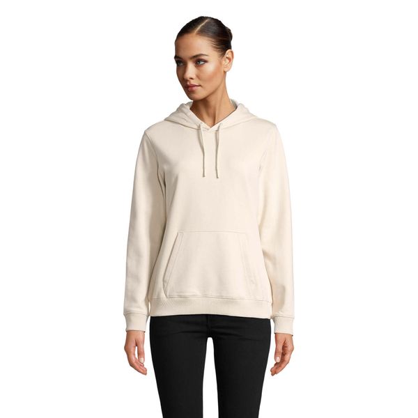 Bluza damska z kapturem Sol's Nicholas. Brązowe bluzy damskie SOL'S, s, bez wzorów, z bawełny, bez ramiączek, z kapturem. Za 248.75 zł.