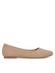 JENNY Baleriny WSS21520-01 Beżowy. Brązowe balerinki damskie Jenny, bez wzorów, z materiału, bez obcasa, bez zapięcia. Za 59.99 zł.