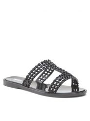 Melissa Klapki Glowing Slide Ad 33820 Czarny. Czarne klapki damskie Melissa, bez wzorów, z tworzywa sztucznego, bez obcasa, bez zapięcia. Za 179.99 zł.