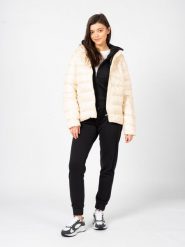 Kurtka turystyczna damska Down Jacket. Brązowe kurtki sportowe damskie Champion, l, bez wzorów, z materiału, bez ramiączek, z kapturem, trekkingowe. Za 313.00 zł.