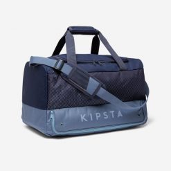 Torba sportowa Kipsta Hardcase 45 l. Niebieskie torby sportowe męskie KIPSTA, bez wzorów, z materiału, duże. Za 99.99 zł.