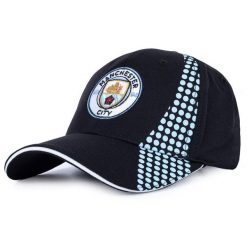 Czapka Manchester City - licencjonowana Champions League. Niebieskie czapki damskie MANCHESTER CITY, bez wzorów, z poliesteru, klasyczne. Za 139.00 zł.