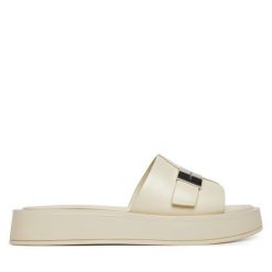Klapki Calvin Klein. Klapki damskie Calvin Klein, bez wzorów, bez obcasa, bez zapięcia. Za 339.99 zł.