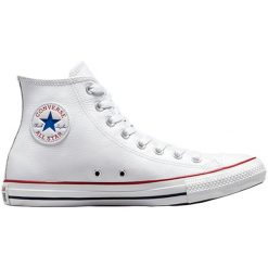 Trampki Converse Chuck Taylor HI Leather, Dla obu płci. Białe trampki i tenisówki damskie Converse, bez wzorów, ze skóry, bez zapięcia. Za 490.00 zł.