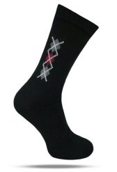 Ciepłe Wełniane Skarpetki Zimowe - Czarne, Wzór Geometryczny. Czarne skarpety męskie His Story, bez wzorów, z elastanu. Za 39.99 zł.