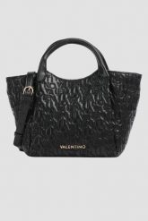 VALENTINO Czarna torebka damska Dram Shopping. Czarne shopperki damskie Valentino by Mario Valentino, bez wzorów, ze skóry ekologicznej, bez dodatków. W wyprzedaży za 539.99 zł.