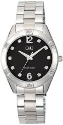 Zegarek damski QQ Q83B-006P CYRKONIE srebrny. Szare zegarki damskie Q&Q, srebrne. Za 199.00 zł.