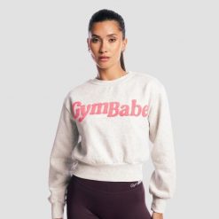 Bluza damska fitness luźna GymBabe Cloud. Szare bluzy damskie GYMBEAM, l, bez wzorów, z bawełny, bez ramiączek, bez kaptura. Za 131.90 zł.