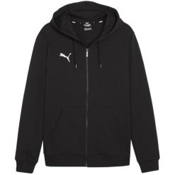 Męska Bluza Z Kapturem Team Goal Casual Full Zip. Czarne bluzy męskie Puma, m, bez wzorów, casualowe, bez ramiączek, z kapturem. Za 276.99 zł.