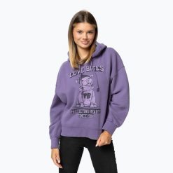Bluza damska Pitbull Love Bites Hodded. Fioletowe bluzy damskie PITBULL, l, bez wzorów, z bawełny, klasyczne, bez ramiączek, bez kaptura. Za 209.99 zł.