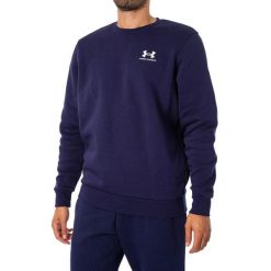 Bluza Under Armour Essential Fleece. Białe bluzy sportowe męskie Under Armour, bez wzorów, bez zapięcia, na fitness i siłownię. Za 264.60 zł.