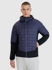 4F Kurtka puchowa trekkingowa z wypełnieniem Primaloft Black Insulation męska - szara S. Szare kurtki męskie 4F, l, bez wzorów, z dzianiny, klasyczne, bez kaptura. W wyprzedaży za 249.99 zł.