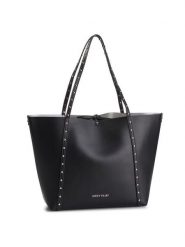 Jenny Fairy Torebka RC16545 Czarny. Czarne shopperki damskie Jenny Fairy, bez wzorów, ze skóry, bez dodatków. Za 53.99 zł.