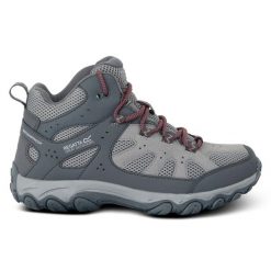 Buty damskie trekkingowe wysokie z membraną Edgepoint IV. Szare obuwie trekkingowe damskie Regatta, z syntetyku, bez zapięcia. W wyprzedaży za 229.99 zł.