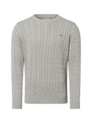 Gant Sweter Mężczyźni Bawełna srebrny, M. Szare swetry męskie GANT, m, bez wzorów, z bawełny, eleganckie, bez kołnierzyka, bez ramiączek. Za 699.95 zł.