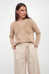 Sweter damski z jedwabiem i kaszmirem PESERICO. Swetry nierozpinane damskie Peserico, bez wzorów, z kaszmiru, bez kołnierzyka, bez ramiączek. Za 2,359.00 zł.