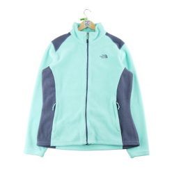 Second life - Kurtka damska z polaru TNF - Stan bardzo dobry. Niebieskie kurtki sportowe damskie The North Face, xl, bez wzorów, z materiału, bez ramiączek, bez kaptura, trekkingowe. Za 170.36 zł.