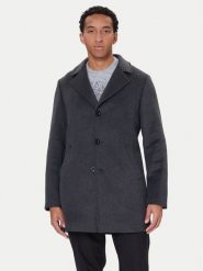 Guess Płaszcz wełniany M4BL3S WGJ82 Szary Slim Fit. Szare płaszcze męskie Guess, na zimę, m, z aplikacjami, z syntetyku, bez kołnierzyka, bez kaptura. Za 955.00 zł.