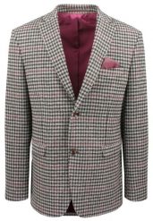 Męska Marynarka Wełniana, Weekendowa (Sportowa) - MEN'SFIELD - Drobna Kratka. Szare garnitury męskie MEN'SFIELD, m, bez wzorów, z tkaniny, eleganckie, bez kołnierzyka, bez ramiączek. Za 745.00 zł.