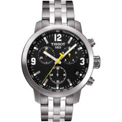 RABAT ZEGAREK TISSOT T-SPORT T055.417.11.057.00. Czarne zegarki damskie TISSOT, bez wzorów, ze stali. W wyprzedaży za 1,804.00 zł.